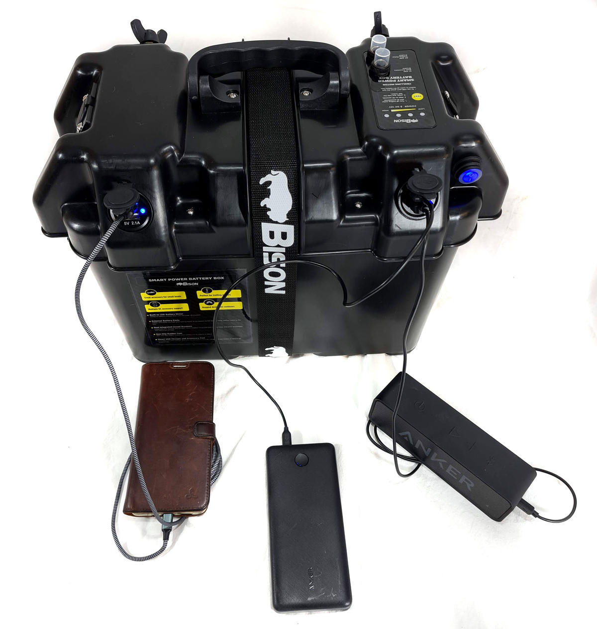 ALL-TOP Smart Battery Box, 12V Marine Case w  