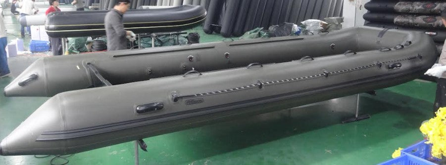 BISON MARINE OLIVE GREEN INFLATABLE FISHING SPORTS AIR RIB BOAT 6 meter